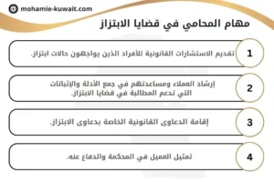مهام المحامي في قضايا الابتزاز