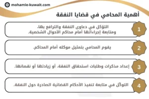 أهمية المحامي في قضايا النفقة
