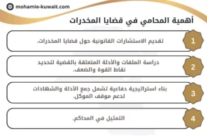 أهمية المحامي في قضايا المخدرات